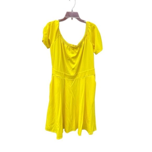 Ashley Stewart Dresses & Skirts - Ashley Stewart Off The shoulder Dress Sz 18/20 Yellow New